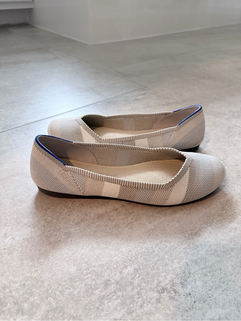 Rothy’s Golden Big Stripe Knit Ballet Flats - Women Size 7.5